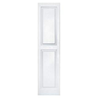 Vantage 2 Pack White Raised Panel Vinyl Exterior Shutters (Common 59 in x 14 in; Actual 58.5 in x 13.875 in)