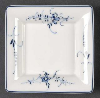 Villeroy & Boch Vieux Luxembourg 3 Square Tray, Fine China Dinnerware   Blue Fl