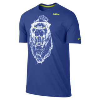 Nike LeBron Wire Lion Mens T Shirt   Game Royal