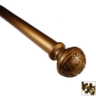 BCL Drapery 96 in Antique Gold Wood Curtain Rod Set