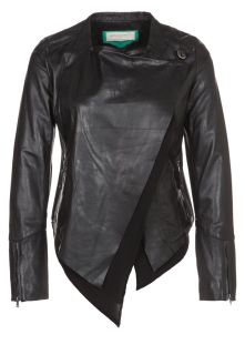 Urbancode   VICTORIA WATERFALL   Leather jacket   black
