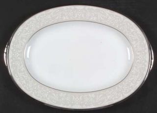 Noritake Silver Palace 14 Oval Serving Platter, Fine China Dinnerware   Bone, W