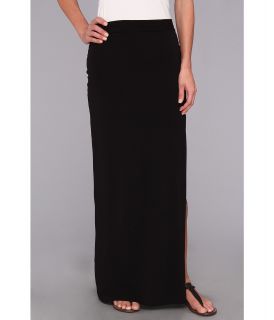 Splendid Column Maxi Skirt with Side Slit Womens Skirt (Black)
