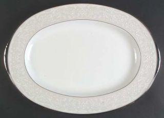 Noritake Silver Palace 16 Oval Serving Platter, Fine China Dinnerware   Bone, W