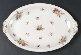 Meito Garden Rose (Empire Shape) 15 Oval Serving Platter, Fine China Dinnerware