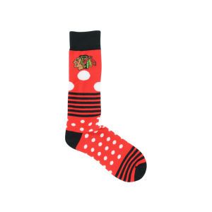 Chicago Blackhawks For Bare Feet Dots and Stripes 538 Socks