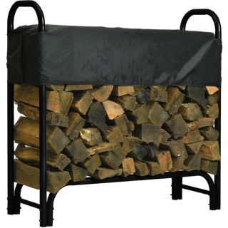 Roughneck Covered Firewood Rack   4ft.L, Model 90350