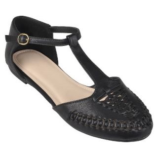Womens Journee Collection T strap Flats   Black 10