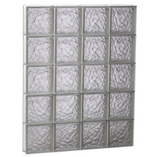 REDI2SET 42 in x 34 in Ice Pattern Series Frameless Replacement Glass Block Window