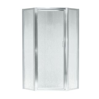 Sterling 72 in H Silver Neo Angle Shower Door
