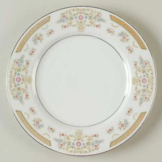 Signature Coronet Salad Plate, Fine China Dinnerware   Floral, Inner Platinum Ri