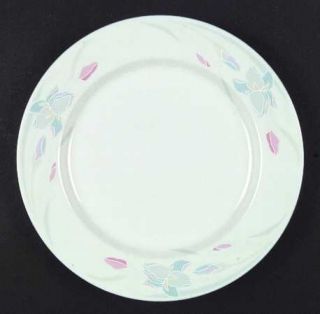 Excel Iris Dinner Plate, Fine China Dinnerware   Fresh Flowers Line, Pink & Blue