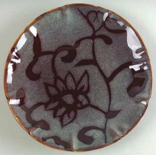 Euro Ceramica Savoy Salad/Dessert Plate, Fine China Dinnerware   Speckled,Rust F