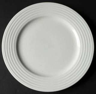 Sonoma Home Horizon Dinner Plate, Fine China Dinnerware   All White,Embossed Rin