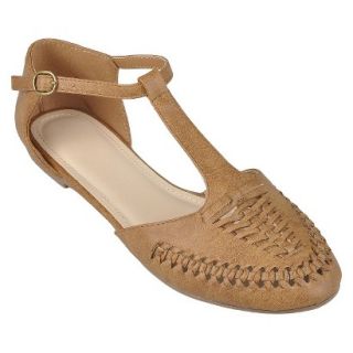 Womens Journee Collection T strap Flats   Tan 7