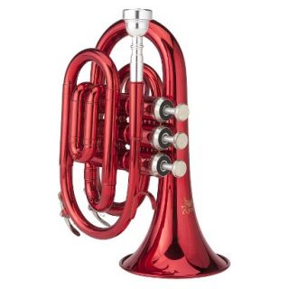 Ravel RPKT1 Pocket Trumpet   Red (PTRRPKT1RED)