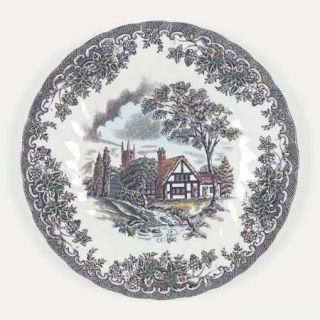 Franciscan Brook, The Bread & Butter Plate, Fine China Dinnerware   Black Border