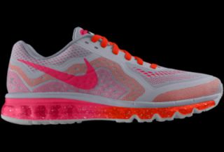 Nike Air Max 2014 iD Custom Girls Running Shoes (3.5y 6y)   Grey