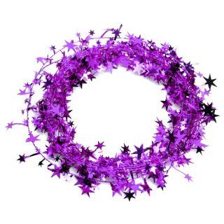 19.5 Feet Star Tinsel Garland Christmas Decoration (Purple)  
