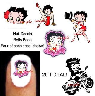 Betty Boop 5 Different Nail Decal Art Total 20 