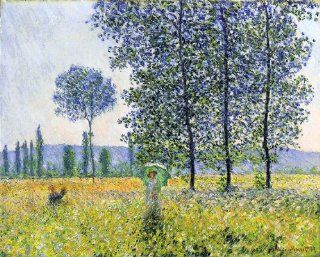 Artisoo Sunlight Effect under the Poplars   Size 30 x 24 inches   Impressionism Oil painting reproduction   Claude Monet  