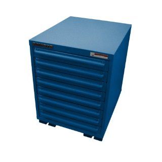 Equipto 4260H Steel Modular Drawer Cabinet, 200 lbs Drawer Capacity, 22 1/2" W x 29" H x 27 3/4" D, Textured Regal Blue, Eight 3" H Drawers with H Type Dividers