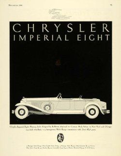 1930 Ad Chrysler Motors Imperial Eight Phaeton Model   Original Print Ad  