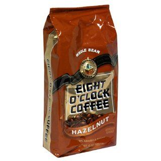 Eight O'Clock Coffee, Hazelnut Whole Bean, 12 Ounce Bags (Pack of 4)  Coffee Substitutes  Grocery & Gourmet Food