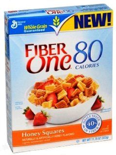 Fiber One Eighty Calories, Honey Squares, 11.75 Ounce (Pack of 4)  Cold Breakfast Cereals  Grocery & Gourmet Food