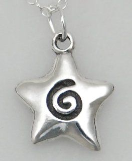 The Spiral, "The Symbol of Life" Simply Done of a Sterling Silver Star The Silver Dragon Jewelry