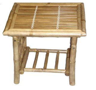 Folding Bamboo End Table  