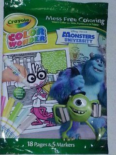 Monsters University Mess Free Coloring Wonder Markers Includes 5 Markers & 18 Pages Toys & Games