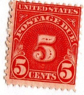 United States Postage Due 5 Cents 