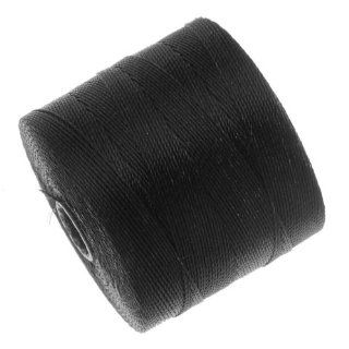 Beadsmith S Lon Micro Macrame Twisted Nylon Cord   Black / 287 Yard Spool