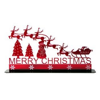 santa's sleigh christmas table decoration by laser made designs