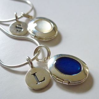 locket and letter necklace by the write soap