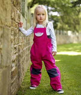 waterproof fleece lined dungarees by spotty otter