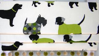 mr woofles lime roman blind by the nursery blind company