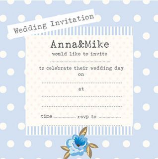 personalised rose wedding invitations by tilliemint loves