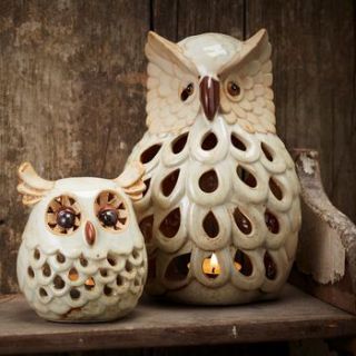 ceramic owl tea light holder by the contemporary home