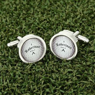 personalised golf ball cufflinks by me and my sport