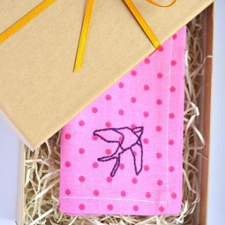 polka dot flying bird handkerchief by adventures and tea parties