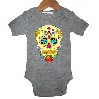 mexican day of the dead babygrow by love frankie