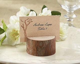 real wood place card holder by hope and willow