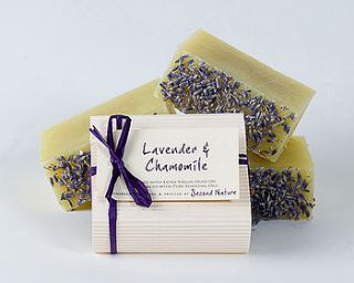 lavender and chamomile handmade soap by second nature soaps