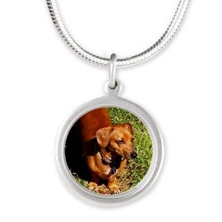 Dachshund Silver Round Necklace by Admin_CP70839509