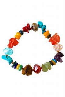 shell and stone bracelet rainbow by lagom