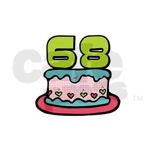 68th Birthday Cake Magnet by keepsake_arts