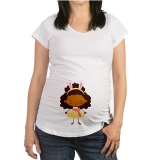 Cute Easter Ethnic Bunny Design Pregnancy Tee by milesmaternity