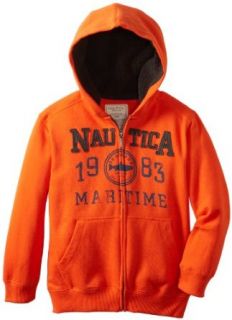 Nautica Boys 8 20 Eighty 3 Fleece Hoody, Tomato, Large Clothing